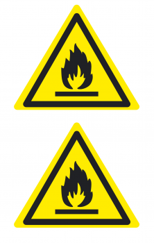 Warnaufkleber Leicht entzündlich